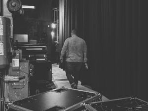 A man backstage.
